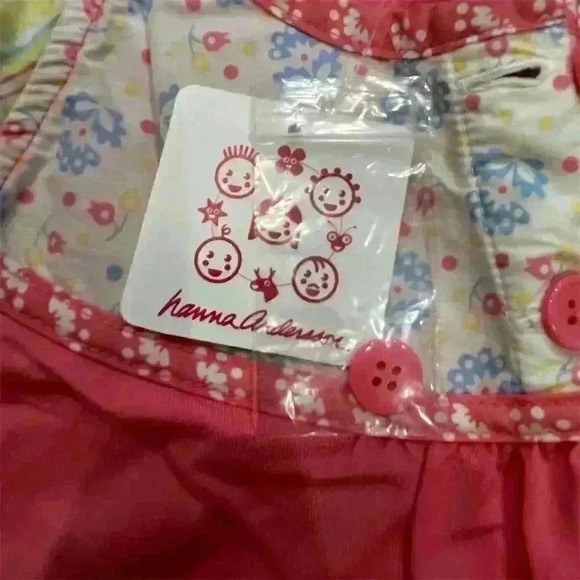 Hanna Andersson Girls' Pink Floral Embroidered Blouse Size 12 - Picture 4 of 8